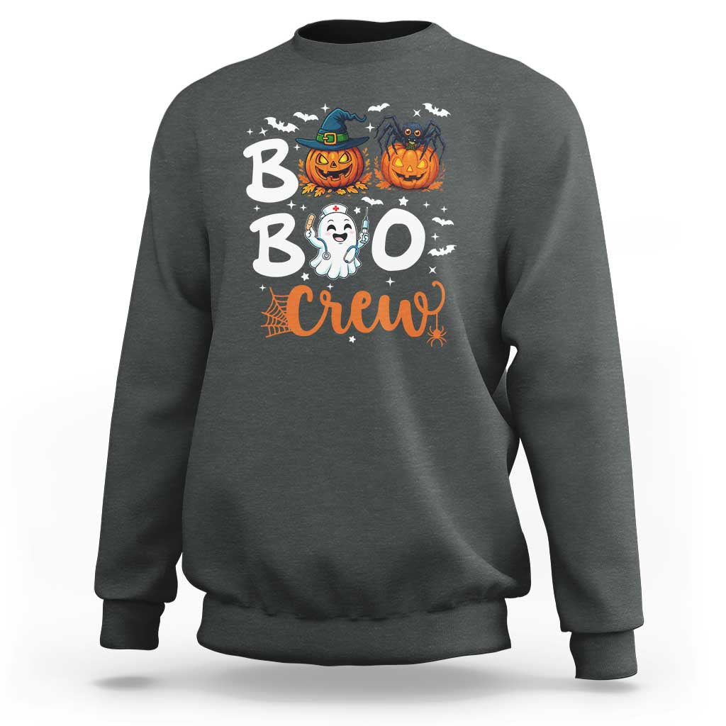 Boo Boo Crew Nurse Ghost Halloween Sweatshirt - Wonder Print Shop