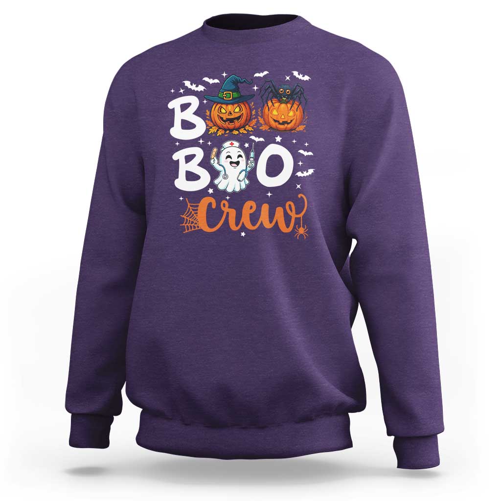 Boo Boo Crew Nurse Ghost Halloween Sweatshirt - Wonder Print Shop
