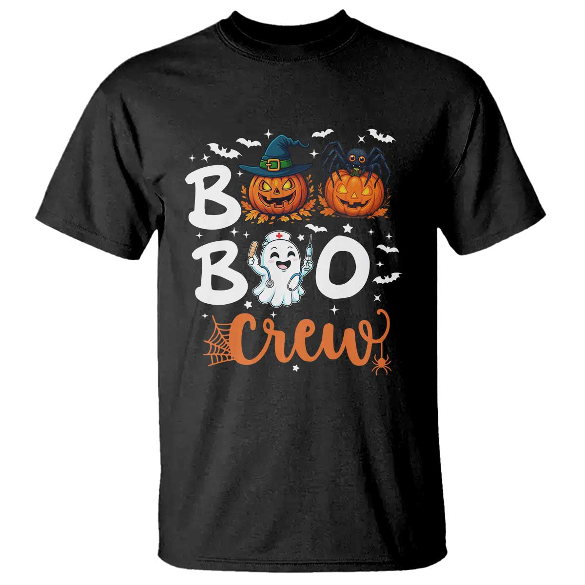 Boo Boo Crew Nurse Ghost Halloween T Shirt - Wonder Print Shop