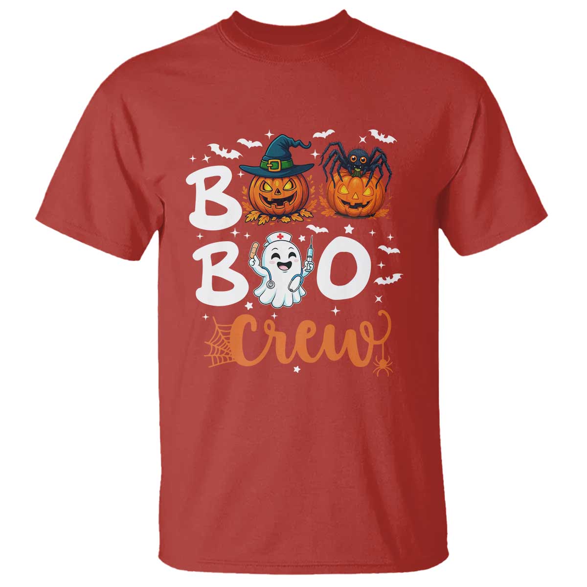 Boo Boo Crew Nurse Ghost Halloween T Shirt - Wonder Print Shop