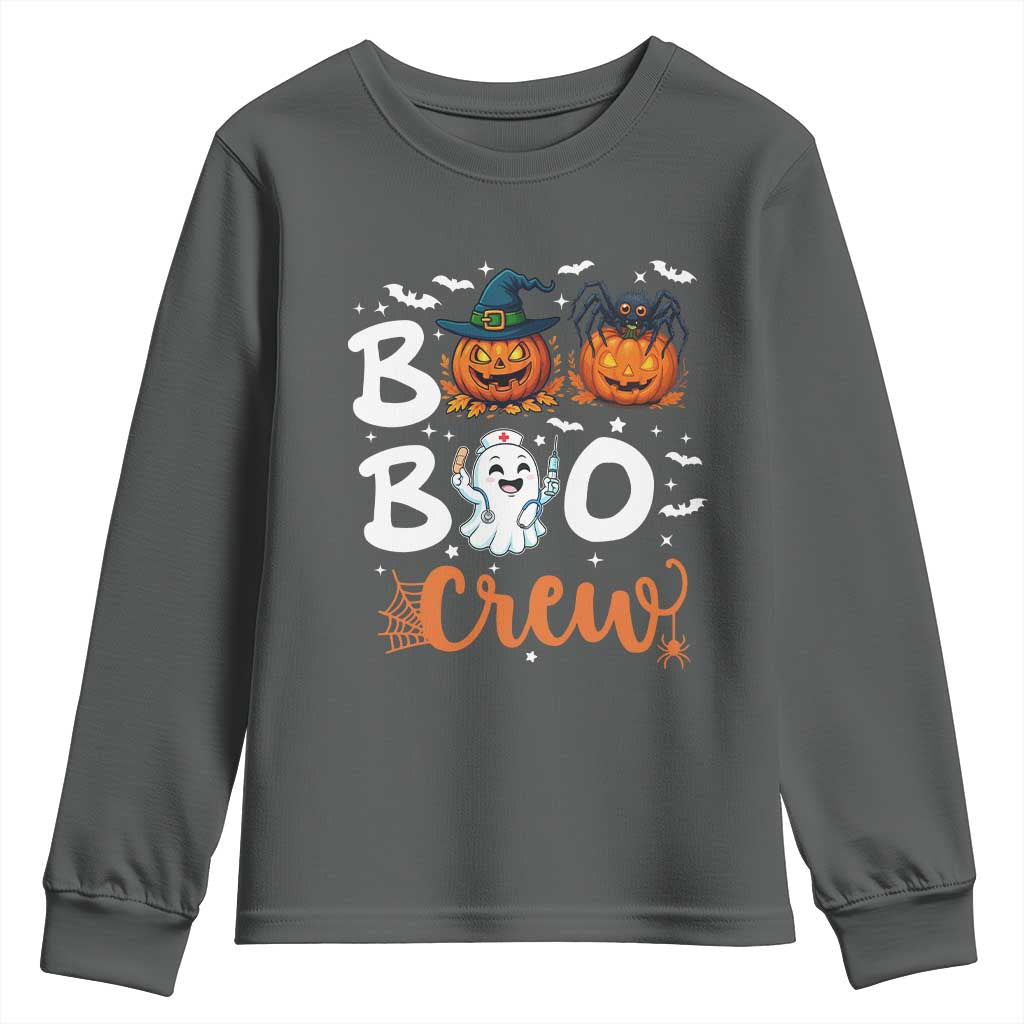 Boo Boo Crew Nurse Ghost Halloween Youth Sweatshirt - Wonder Print Shop