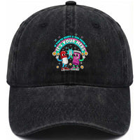 If You Are Happy And You Know It It Is Your Meds Washed Cotton Baseball Cap Funny Pills Mental Health