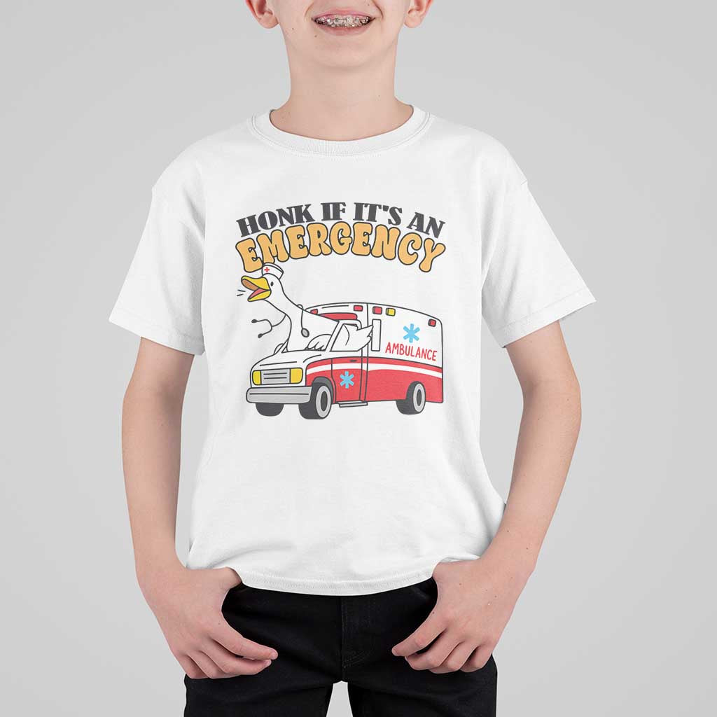 Registered Goose Nurse T Shirt For Kid Honk If It Is An Emergency - Wonder Print Shop