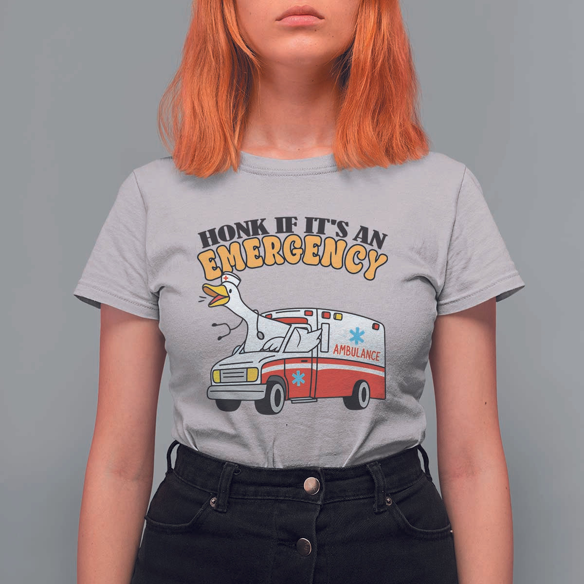 Registered Goose Nurse T Shirt For Women Honk If It Is An Emergency - Wonder Print Shop