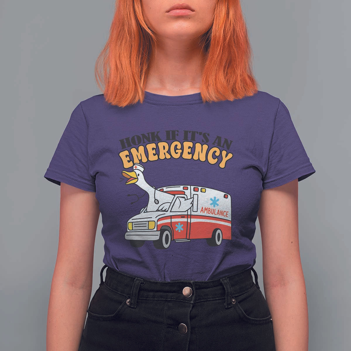 Registered Goose Nurse T Shirt For Women Honk If It Is An Emergency - Wonder Print Shop