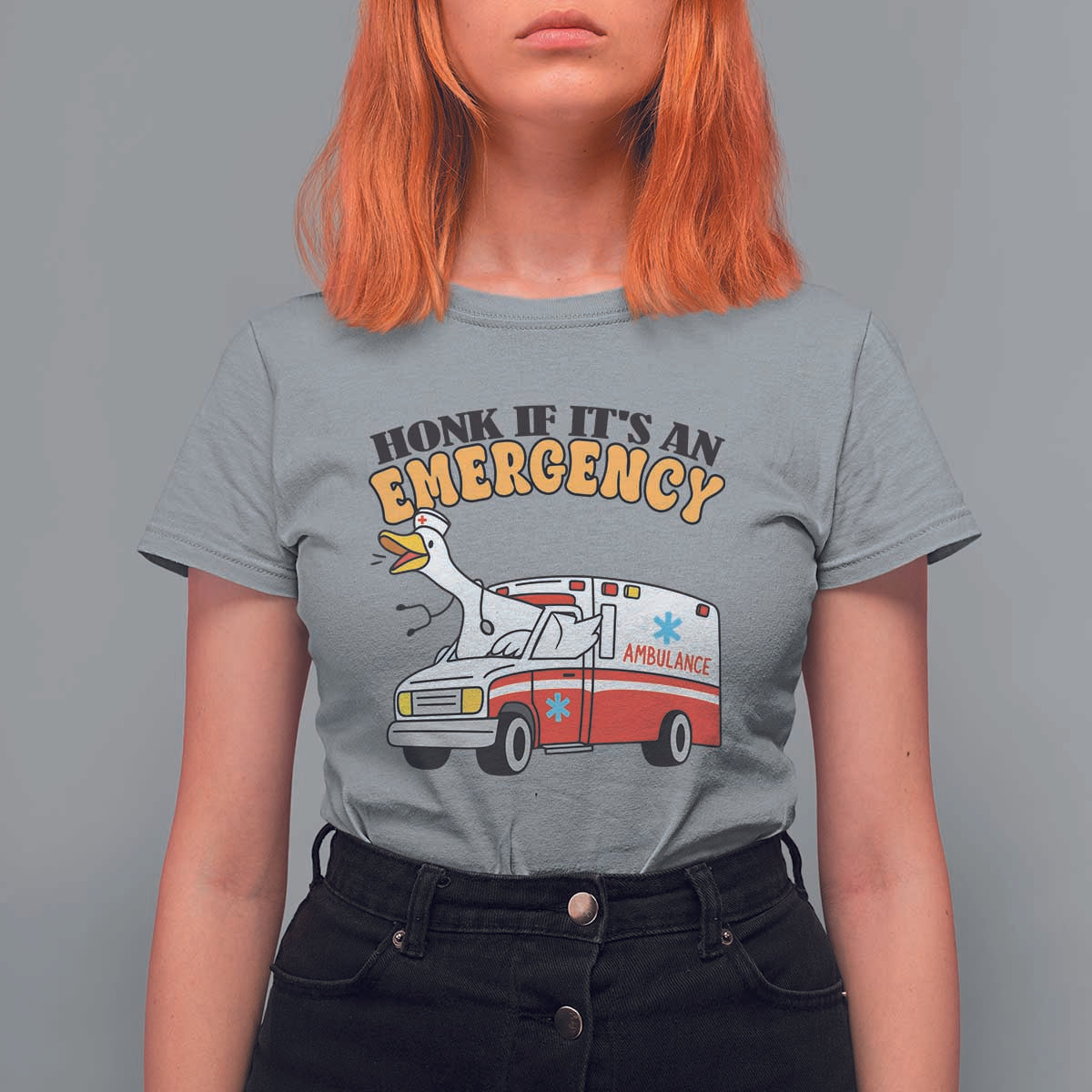Registered Goose Nurse T Shirt For Women Honk If It Is An Emergency - Wonder Print Shop