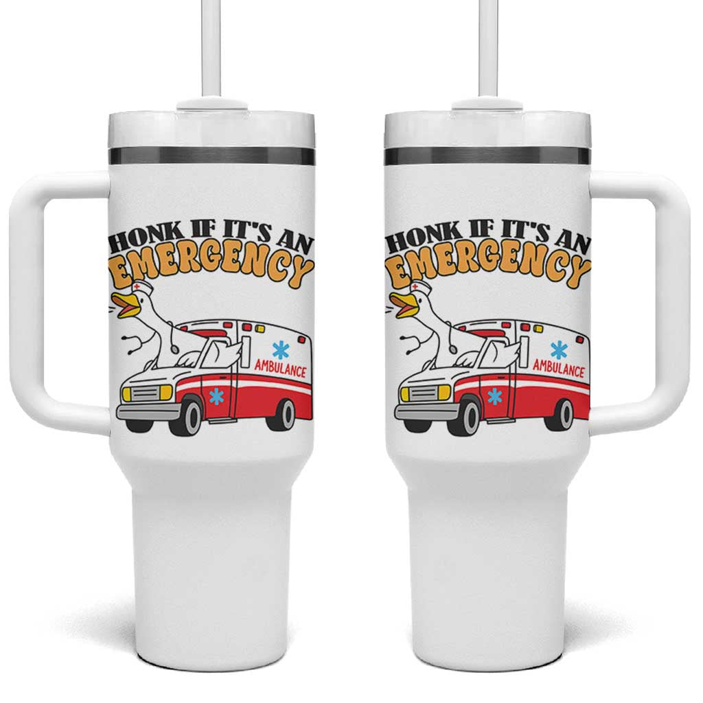Registered Goose Nurse Tumbler With Handle Honk If It Is An Emergency