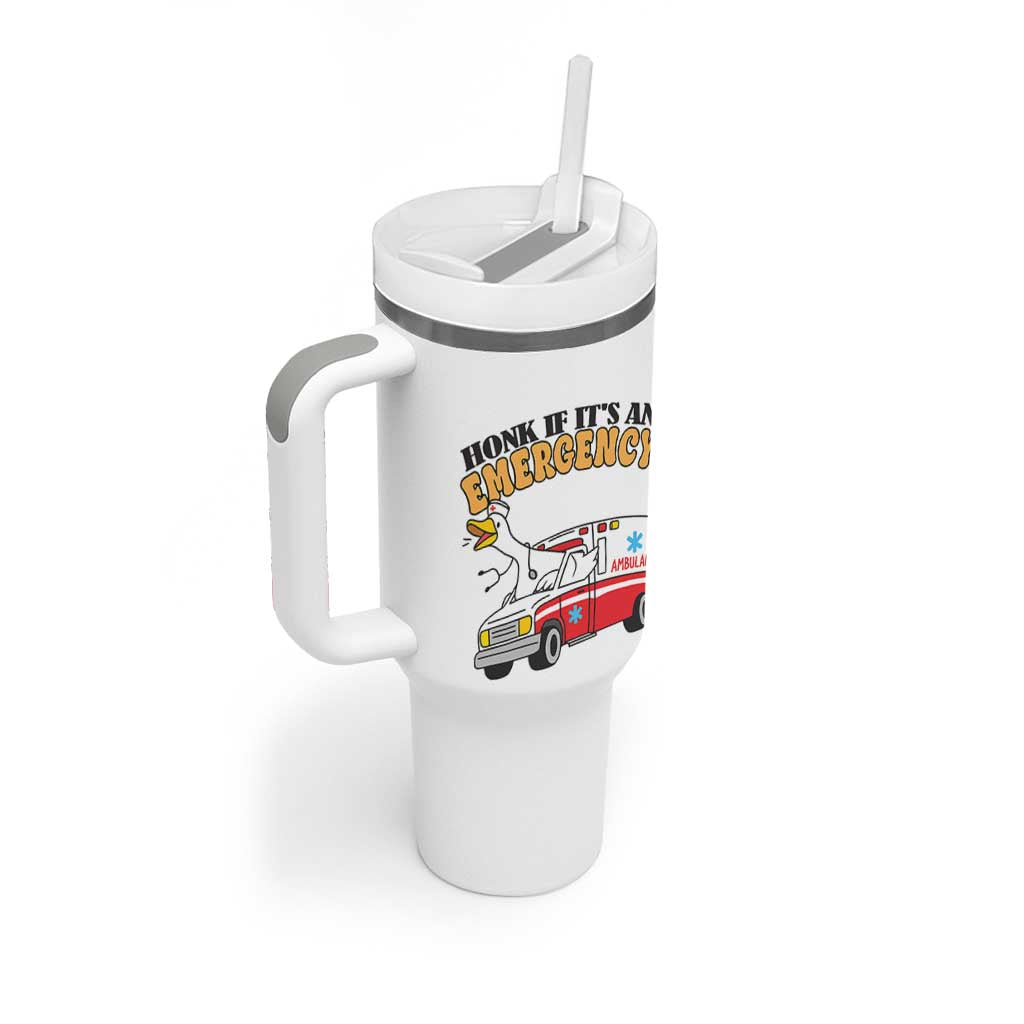 Registered Goose Nurse Tumbler With Handle Honk If It Is An Emergency