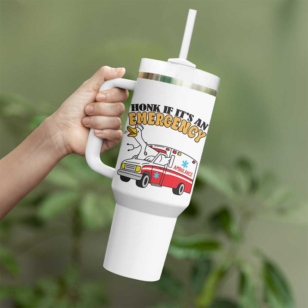 Registered Goose Nurse Tumbler With Handle Honk If It Is An Emergency