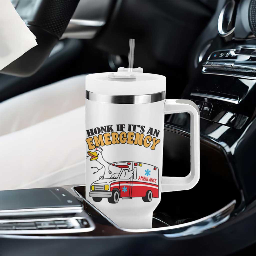 Registered Goose Nurse Tumbler With Handle Honk If It Is An Emergency