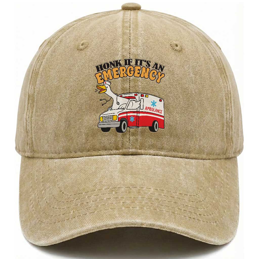 Registered Goose Nurse Washed Cotton Baseball Cap Honk If It Is An Emergency