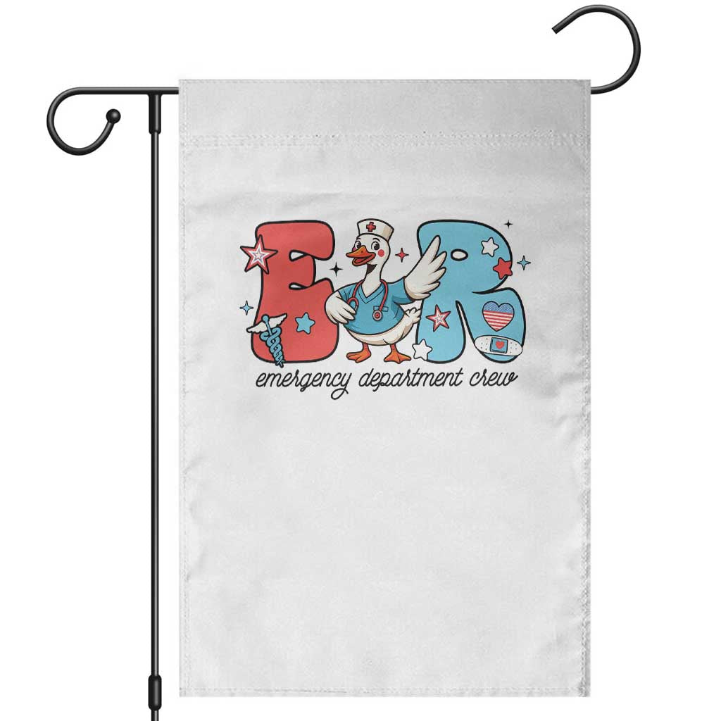 ER Nurse Silly Goose Garden Flag Funny Emergency Department - Wonder Print Shop