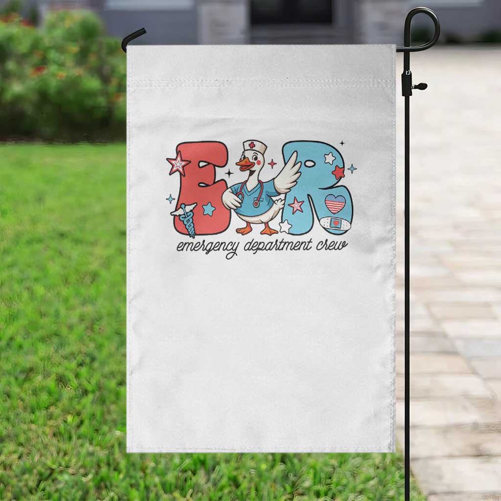 ER Nurse Silly Goose Garden Flag Funny Emergency Department - Wonder Print Shop