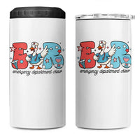 ER Nurse Silly Goose 4 in 1 Can Cooler Tumbler Funny Emergency Department - Wonder Print Shop