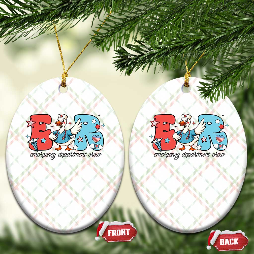 ER Nurse Silly Goose Ceramic Ornament Funny Emergency Department - Wonder Print Shop