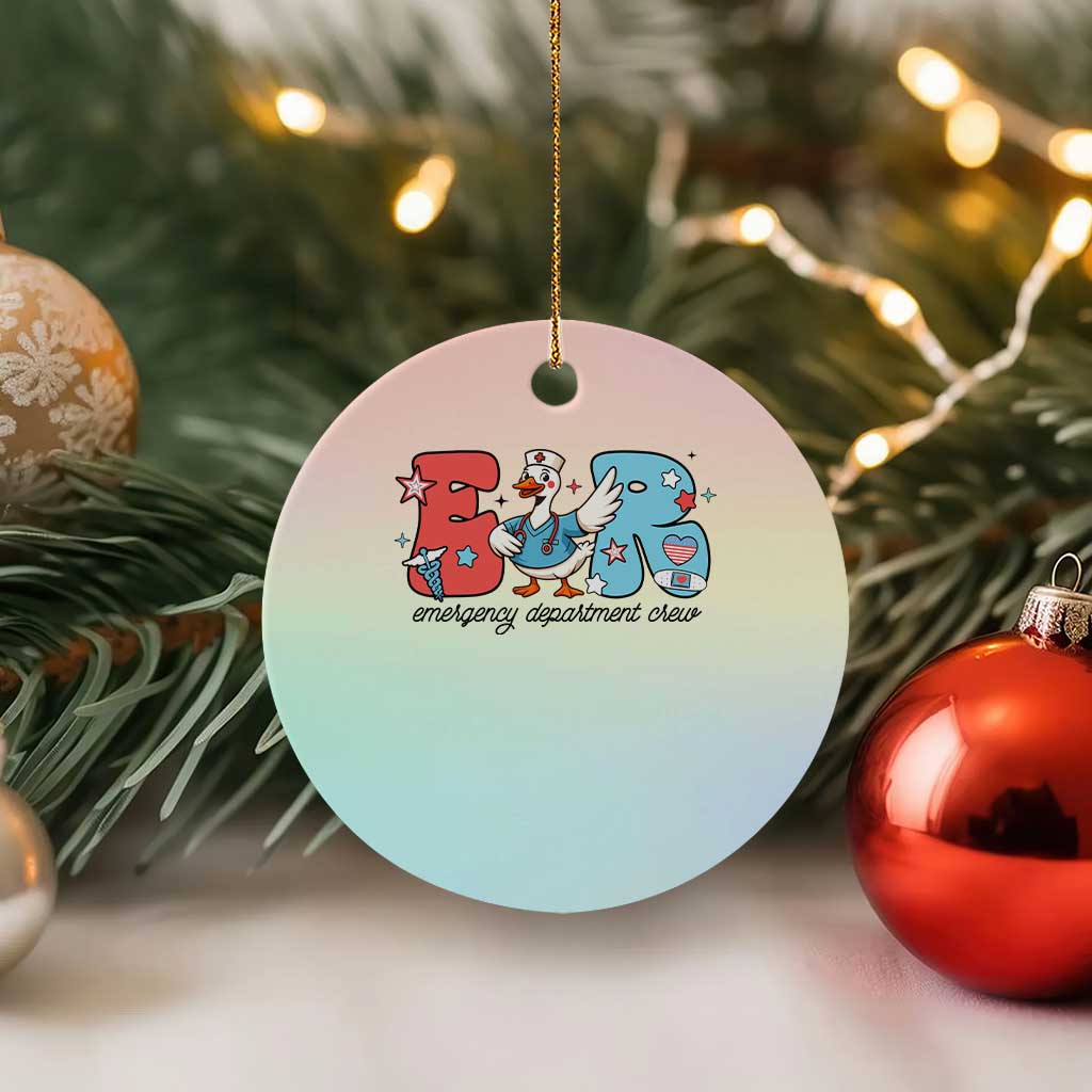 ER Nurse Silly Goose Ceramic Ornament Funny Emergency Department - Wonder Print Shop