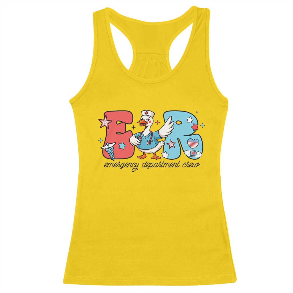 ER Nurse Silly Goose Racerback Tank Top Funny Emergency Department - Wonder Print Shop
