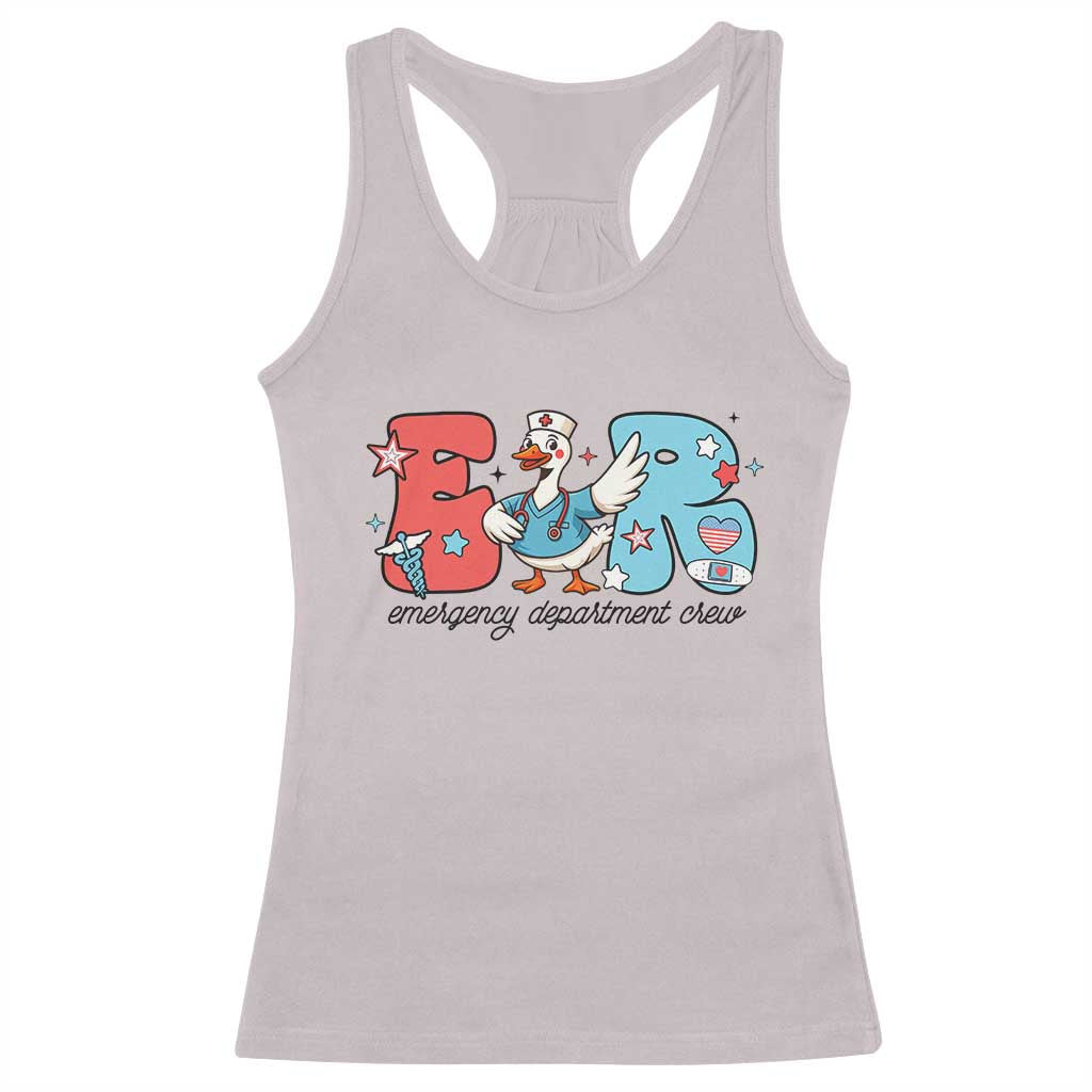 ER Nurse Silly Goose Racerback Tank Top Funny Emergency Department - Wonder Print Shop