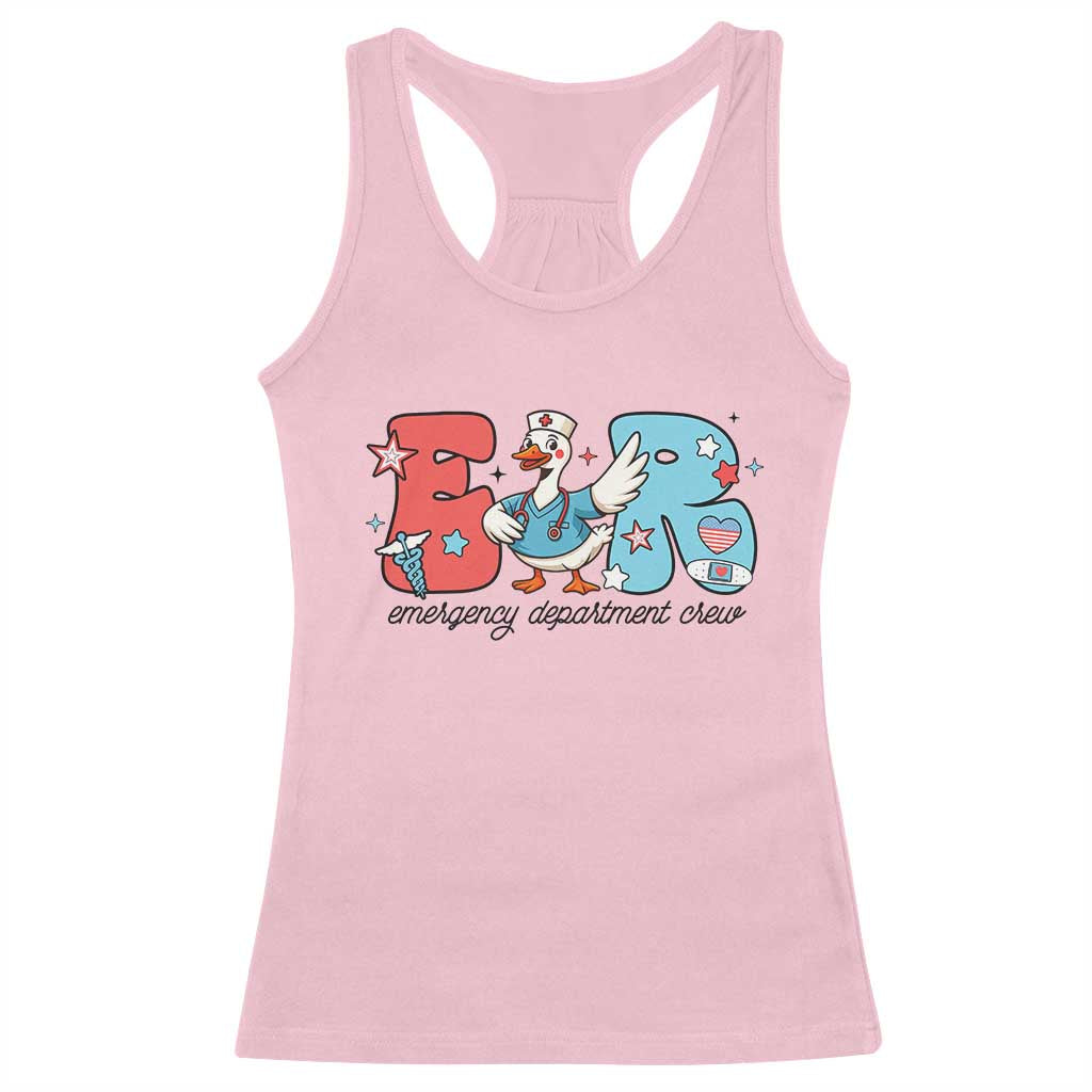 ER Nurse Silly Goose Racerback Tank Top Funny Emergency Department - Wonder Print Shop