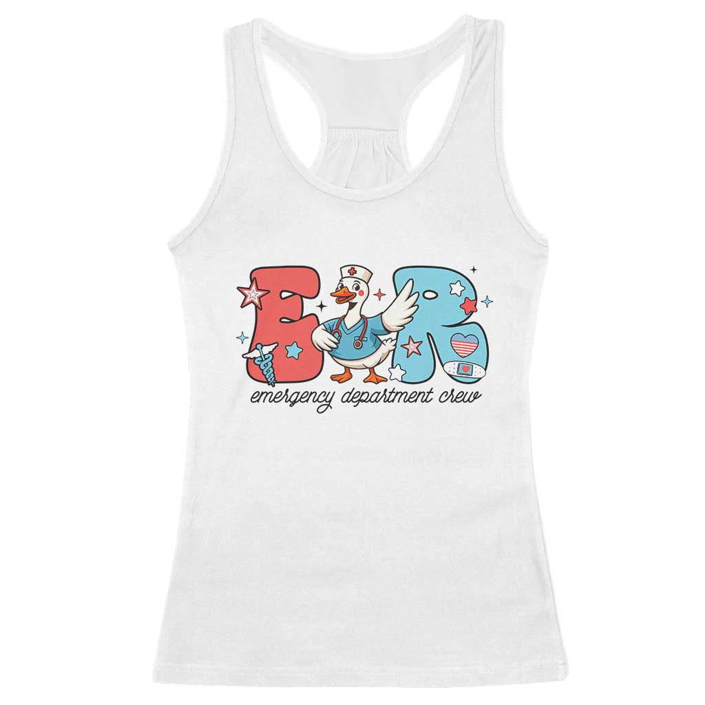 ER Nurse Silly Goose Racerback Tank Top Funny Emergency Department - Wonder Print Shop