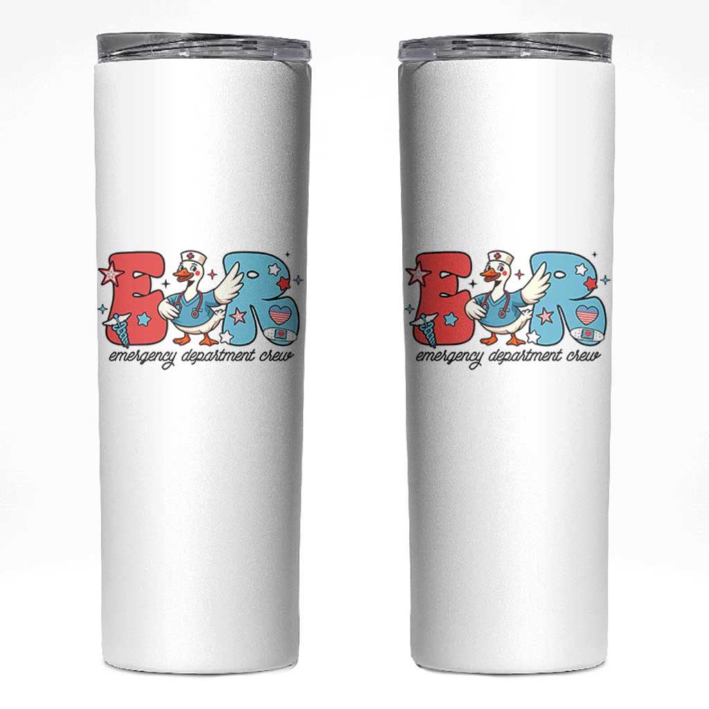 ER Nurse Silly Goose Skinny Tumbler Funny Emergency Department - Wonder Print Shop