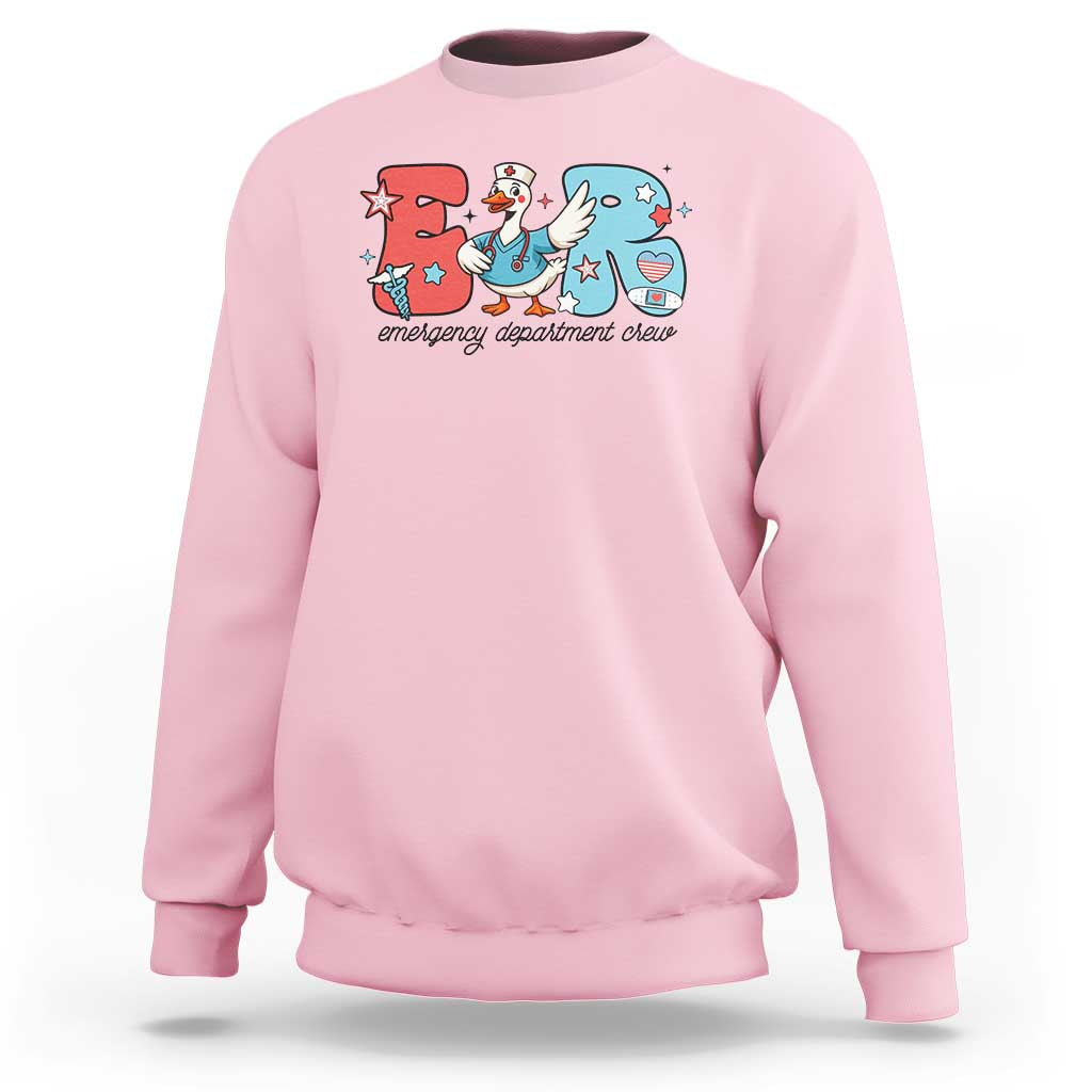 ER Nurse Silly Goose Sweatshirt Funny Emergency Department - Wonder Print Shop