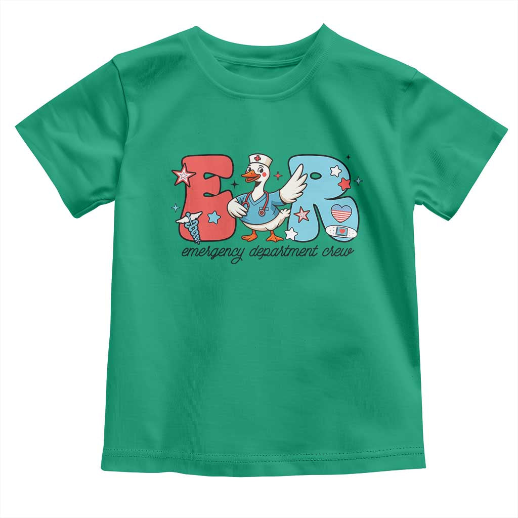 ER Nurse Silly Goose Toddler T Shirt Funny Emergency Department - Wonder Print Shop