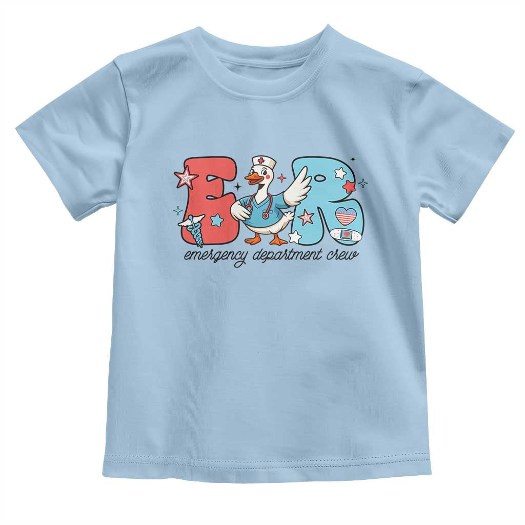 ER Nurse Silly Goose Toddler T Shirt Funny Emergency Department - Wonder Print Shop