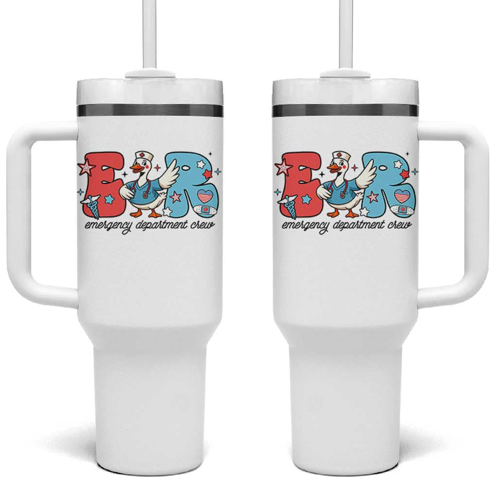 ER Nurse Silly Goose Tumbler With Handle Funny Emergency Department - Wonder Print Shop