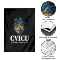 CVICU Nurse Cat Starry Night Garden Flag Cardiovascular Intensive Care Unit - Wonder Print Shop