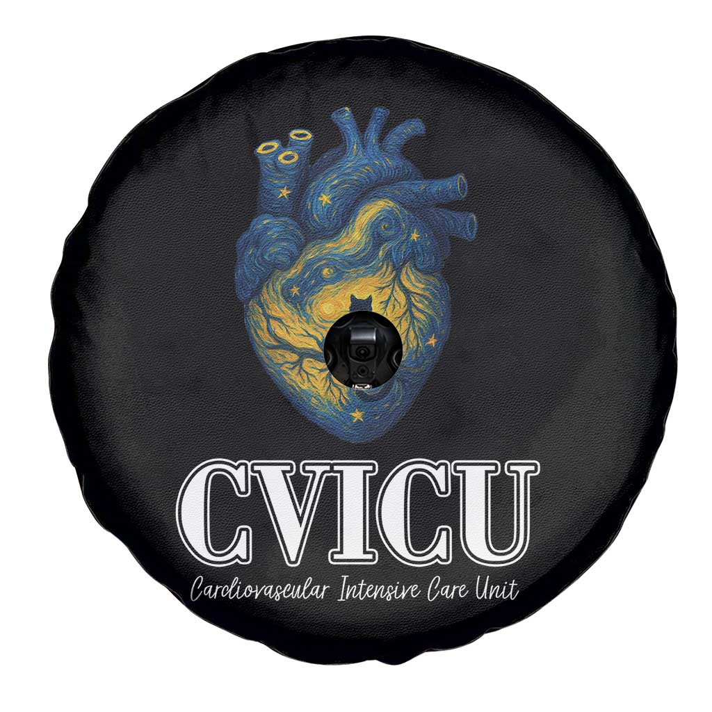 CVICU Nurse Cat Starry Night Spare Tire Cover Cardiovascular Intensive Care Unit - Wonder Print Shop