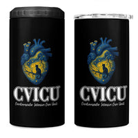 CVICU Nurse Cat Starry Night 4 in 1 Can Cooler Tumbler Cardiovascular Intensive Care Unit