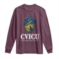 CVICU Nurse Cat Starry Night Long Sleeve Shirt Cardiovascular Intensive Care Unit - Wonder Print Shop
