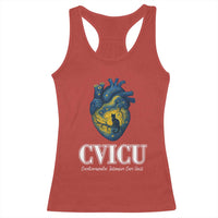 CVICU Nurse Cat Starry Night Racerback Tank Top Cardiovascular Intensive Care Unit - Wonder Print Shop