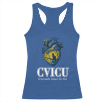 CVICU Nurse Cat Starry Night Racerback Tank Top Cardiovascular Intensive Care Unit - Wonder Print Shop