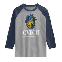 CVICU Nurse Cat Starry Night Raglan Shirt Cardiovascular Intensive Care Unit - Wonder Print Shop