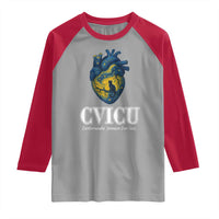 CVICU Nurse Cat Starry Night Raglan Shirt Cardiovascular Intensive Care Unit - Wonder Print Shop