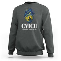CVICU Nurse Cat Starry Night Sweatshirt Cardiovascular Intensive Care Unit - Wonder Print Shop