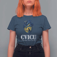 CVICU Nurse Cat Starry Night T Shirt For Women Cardiovascular Intensive Care Unit - Wonder Print Shop
