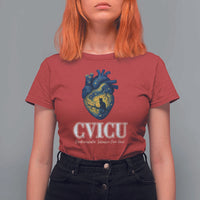 CVICU Nurse Cat Starry Night T Shirt For Women Cardiovascular Intensive Care Unit - Wonder Print Shop
