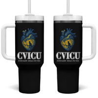 CVICU Nurse Cat Starry Night Tumbler With Handle Cardiovascular Intensive Care Unit