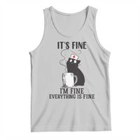 Funny Cat Nurse Tank Top It Is Fine I Am Fine Everything Is Fine - Wonder Print Shop
