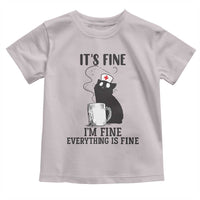 Funny Cat Nurse Toddler T Shirt It Is Fine I Am Fine Everything Is Fine - Wonder Print Shop