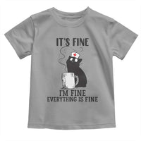 Funny Cat Nurse Toddler T Shirt It Is Fine I Am Fine Everything Is Fine - Wonder Print Shop