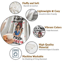 Funny Retirement Throw Blanket I Am A Mom And A Grandma And A Retired Nurse Nothing Scares Me - Wonder Print Shop