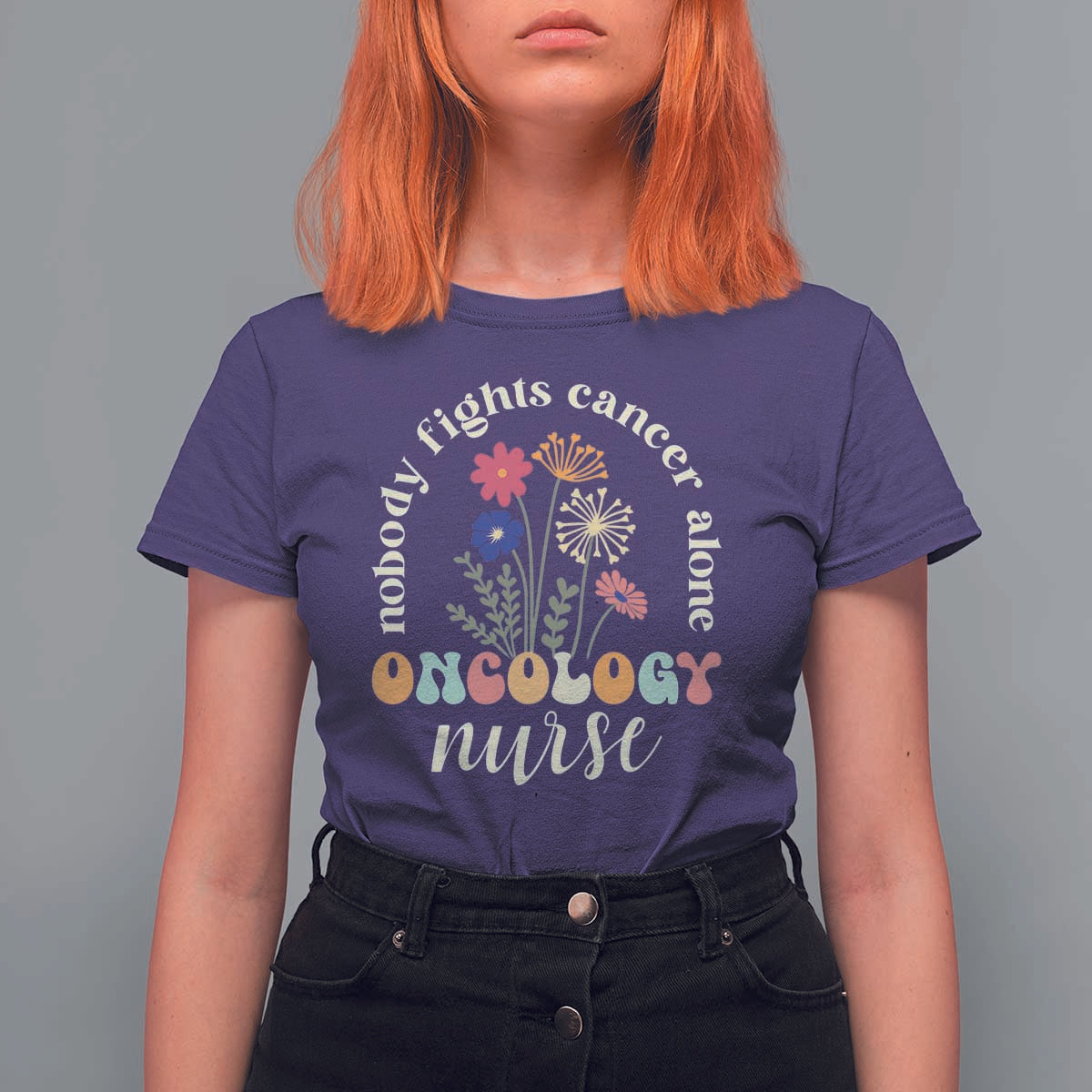 Funny Oncology Nurse T Shirt For Women Squad Oncology Medical Assistant - Wonder Print Shop