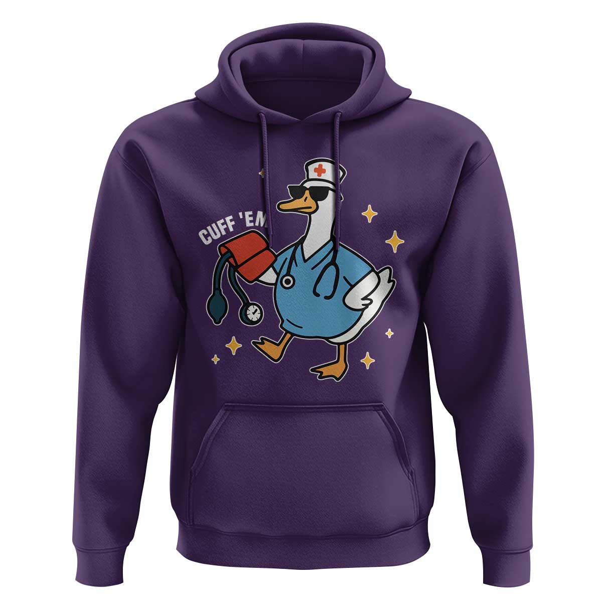 Cuff 'Em ER Nurse Hoodie Funny Silly Goose Meme - Wonder Print Shop