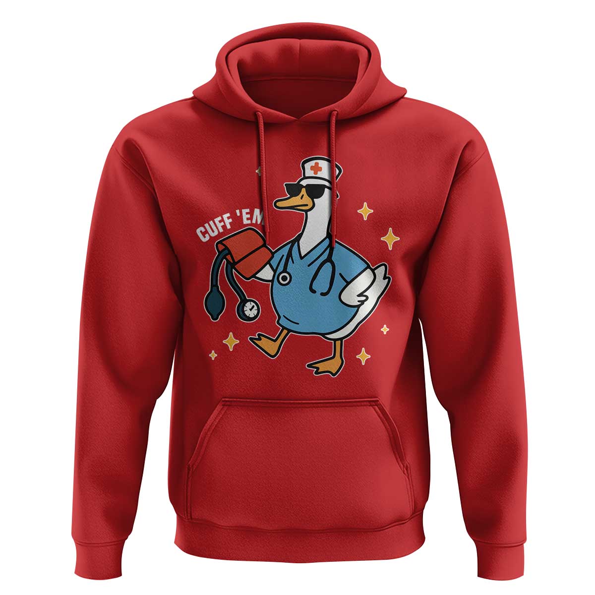 Cuff 'Em ER Nurse Hoodie Funny Silly Goose Meme - Wonder Print Shop