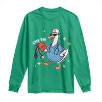 Cuff 'Em ER Nurse Long Sleeve Shirt Funny Silly Goose Meme - Wonder Print Shop