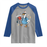 Cuff 'Em ER Nurse Raglan Shirt Funny Silly Goose Meme - Wonder Print Shop
